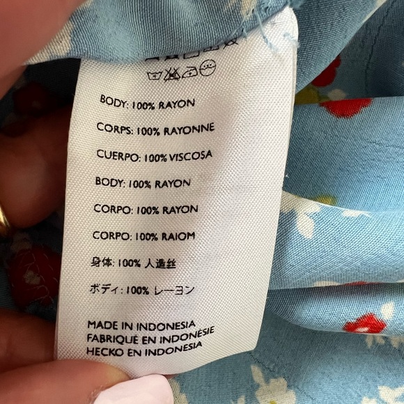 Faithfull The Brand Erin Midi Dress – Blue Ditsy Floral – Size 2 (XS) - Picture 5 of 8